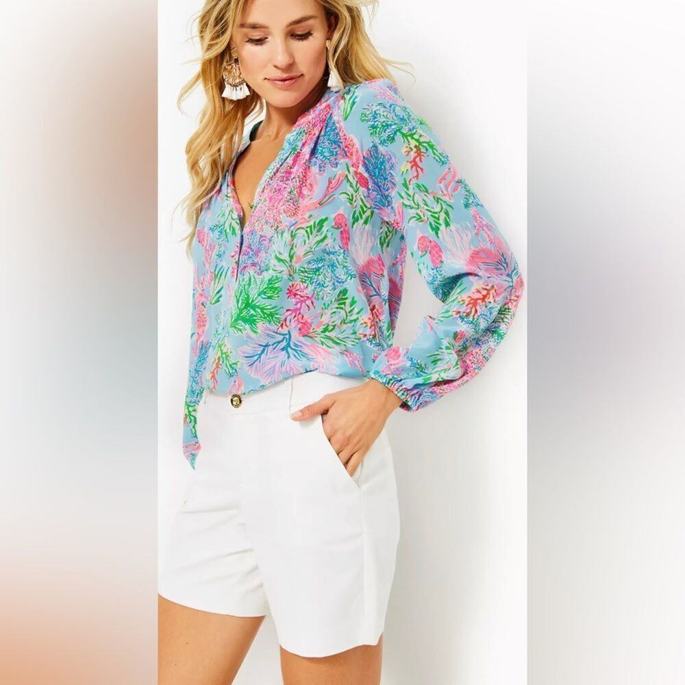 LILLY PULITZER CALLAHAN WHITE SHORTS SIZE 10